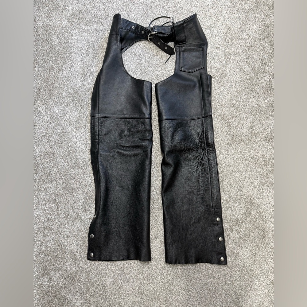 Black Leather Chaps